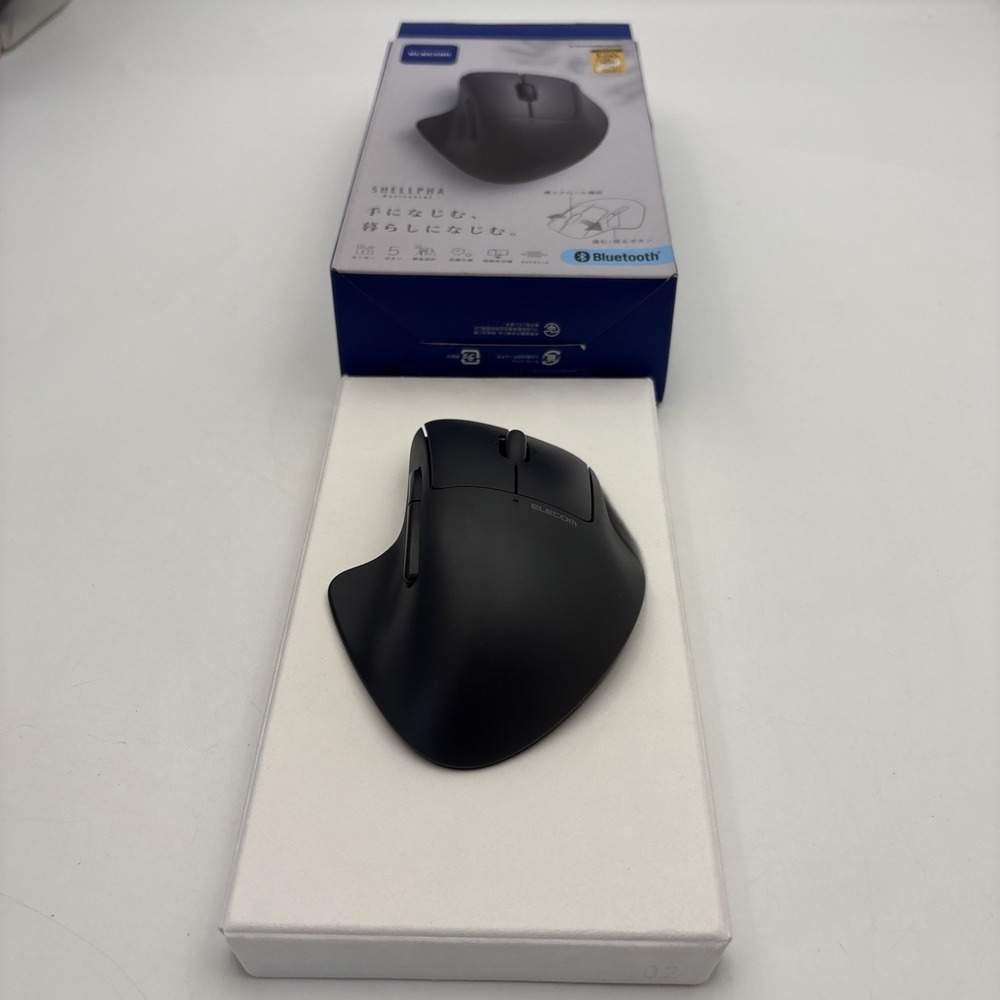 Elecom M-SH30BBSK SHELLPHA Bluetooth Mouse Silent Antimicrobial Ergonomic
